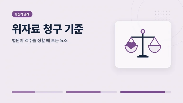 위자료 청구 기준