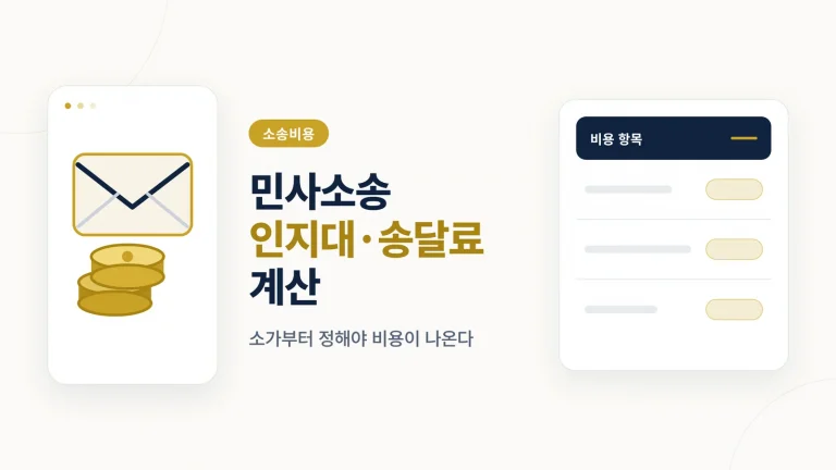 민사소송 인지대 송달료 계산